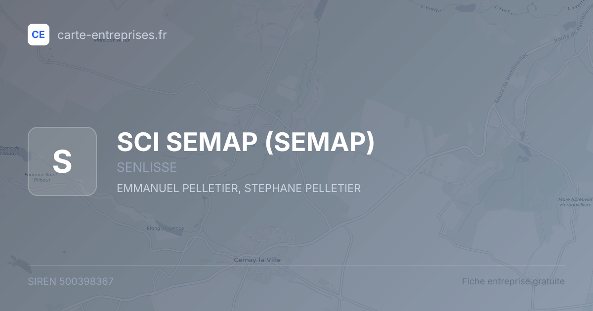 SCI SEMAP (SEMAP) — 500398367 — fiche entreprise