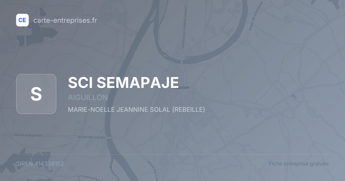 SCI SEMAPAJE — 414338152 — fiche entreprise