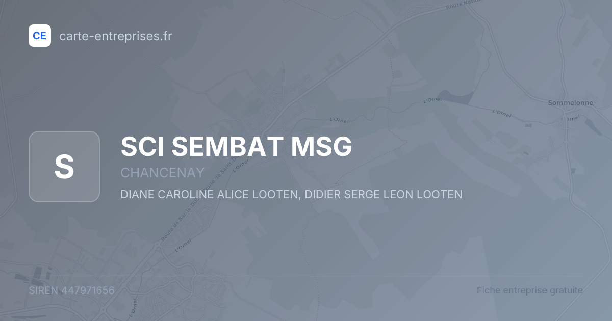 SCI SEMBAT MSG — 447971656 — fiche entreprise