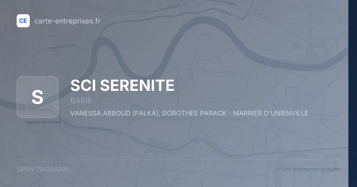 SCI SERENITE — 794364000 — fiche entreprise