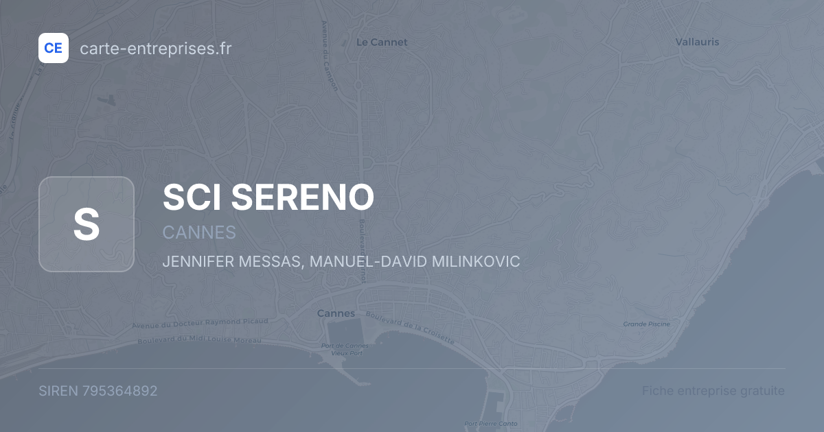 SCI SERENO — 795364892 — fiche entreprise