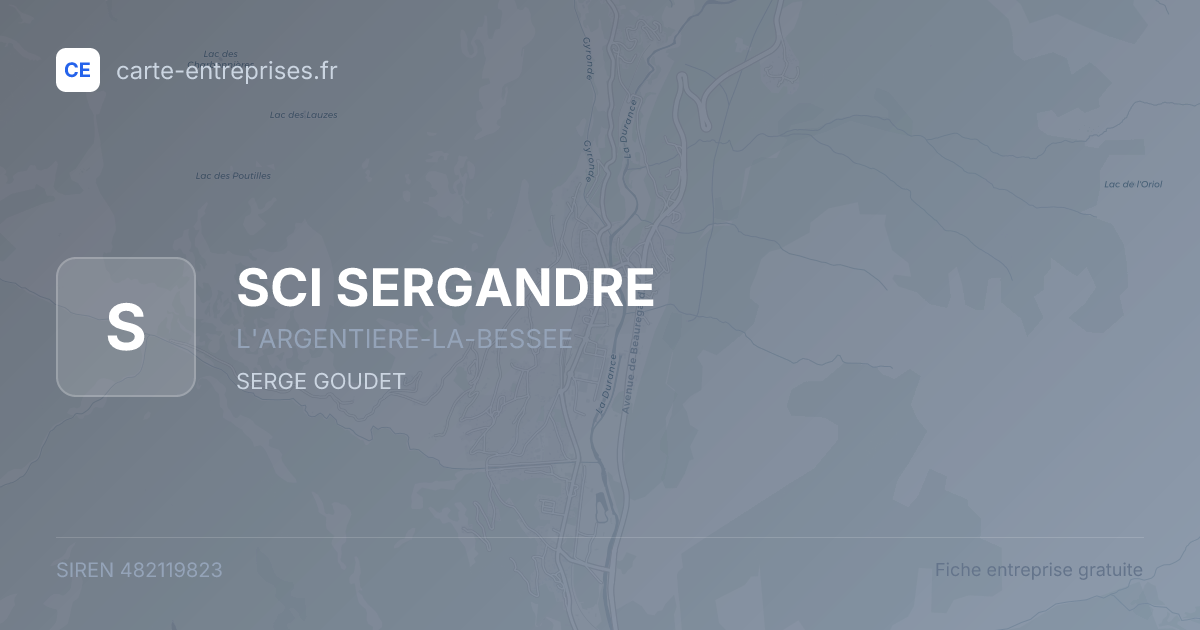 SCI SERGANDRE — 482119823 — fiche entreprise