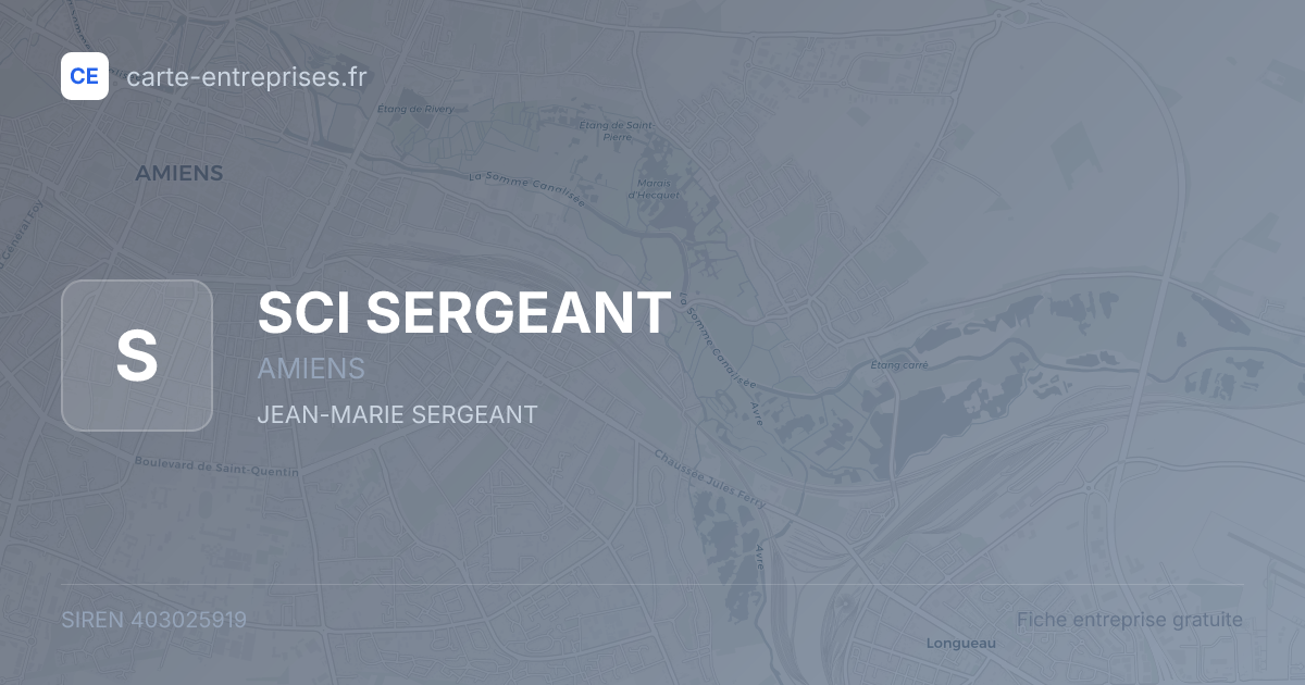 SCI SERGEANT — 403025919 — fiche entreprise
