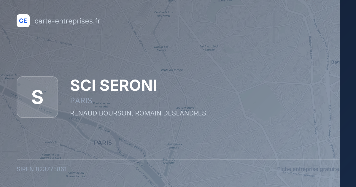 SCI SERONI — 823775861 — fiche entreprise