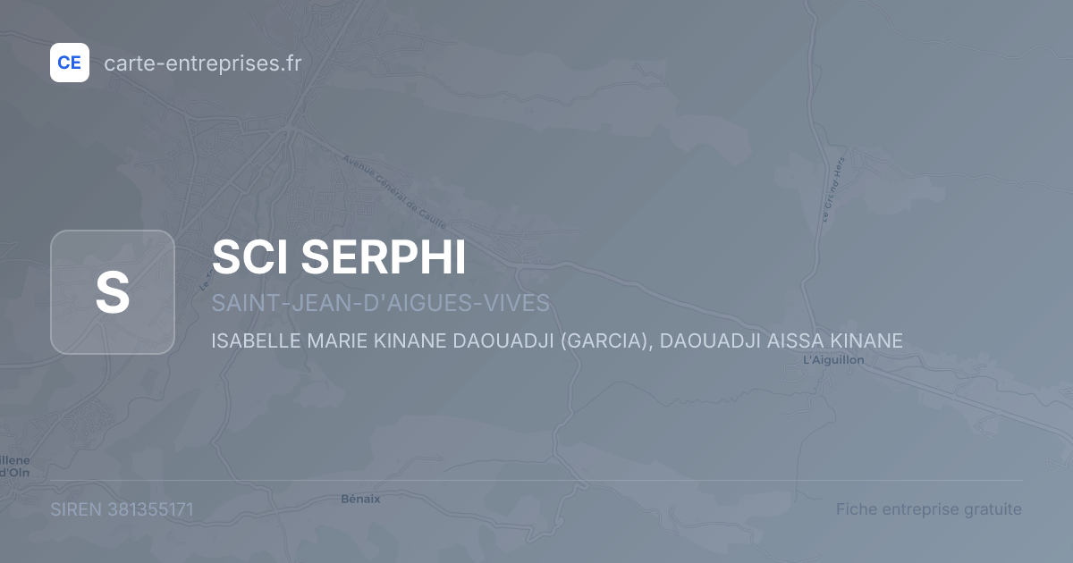 SCI SERPHI — 381355171 — fiche entreprise