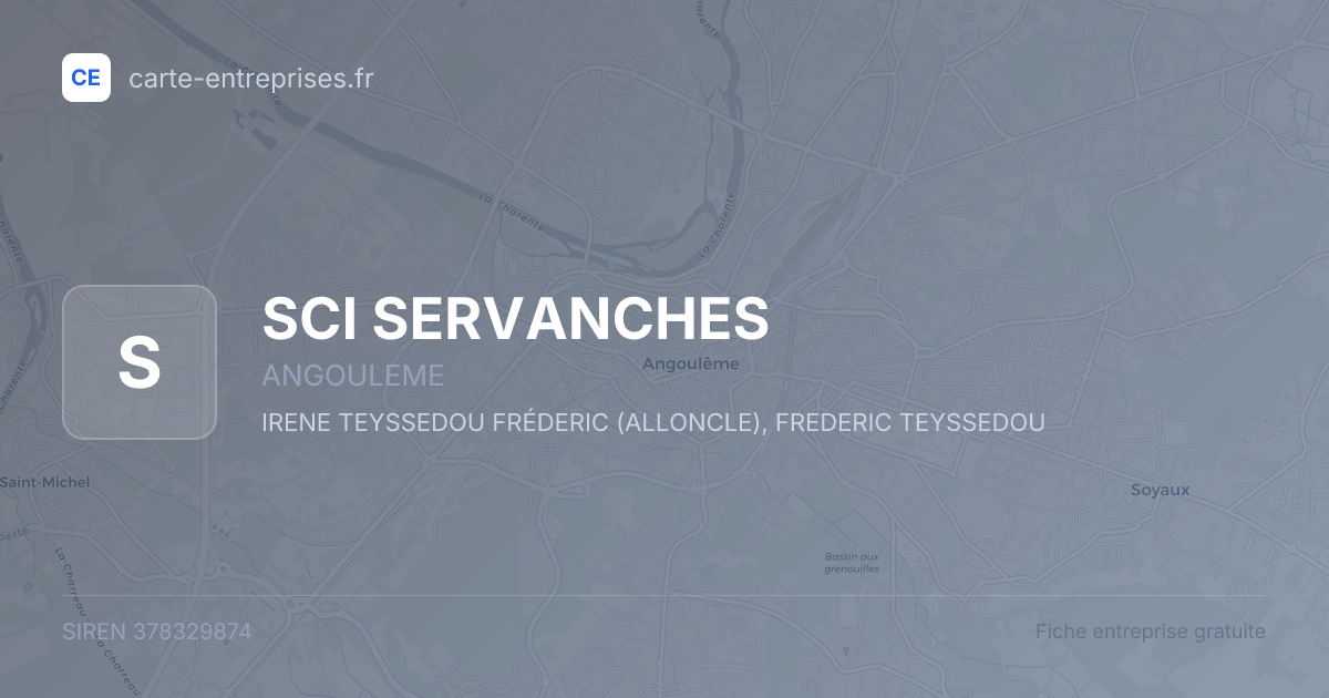 SCI SERVANCHES — 378329874 — fiche entreprise