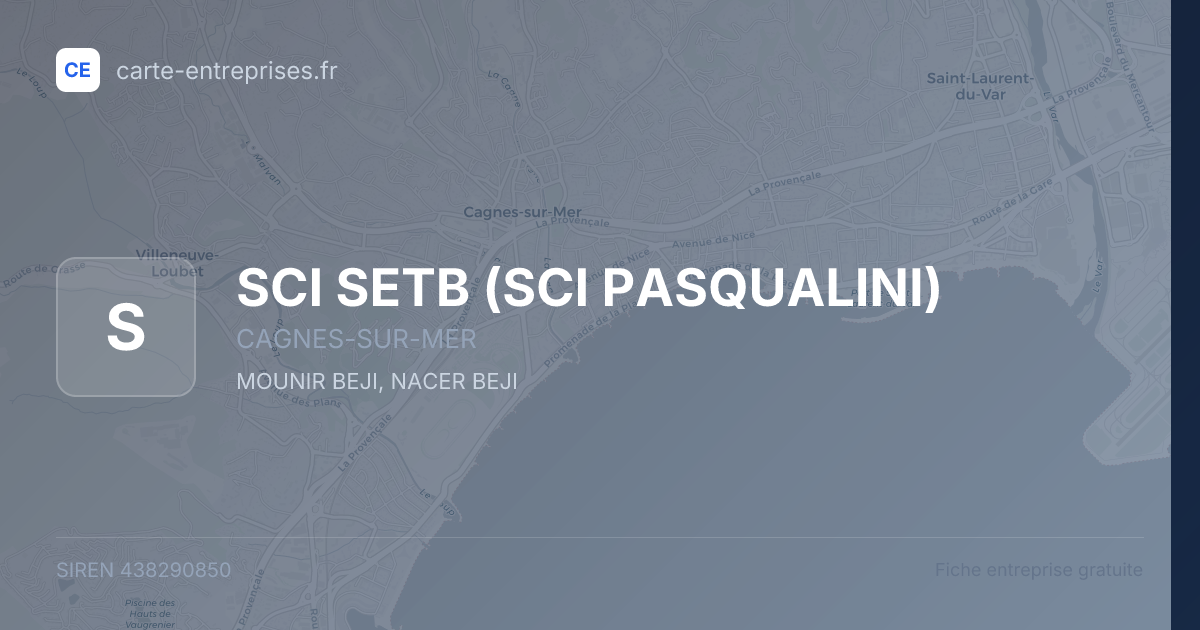 SCI SETB (SCI PASQUALINI) — 438290850 — fiche entreprise
