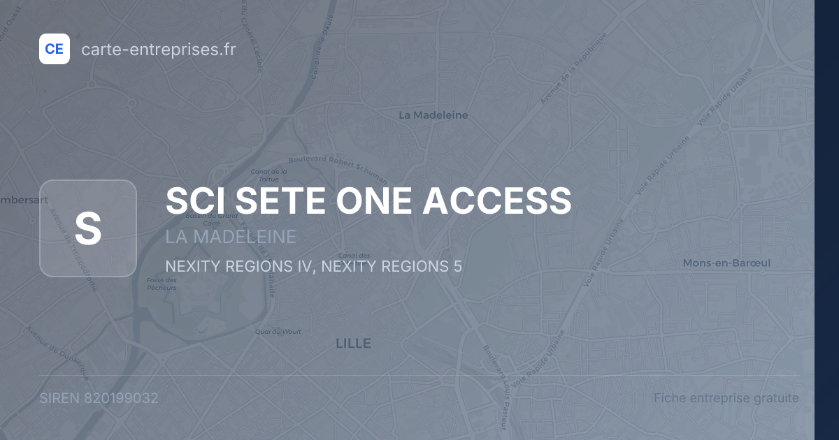 SCI SETE ONE ACCESS — 820199032 — fiche entreprise