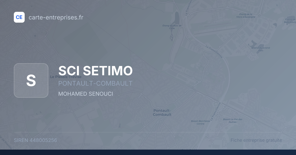 SCI SETIMO — 448005256 — fiche entreprise