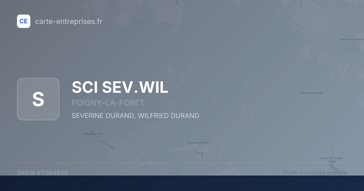 SCI SEV.WIL — 411364698 — fiche entreprise