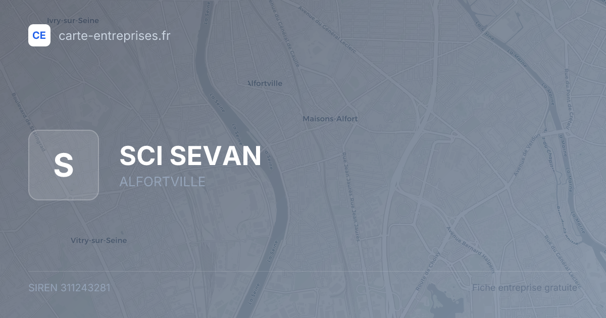 SCI SEVAN — 311243281 — fiche entreprise