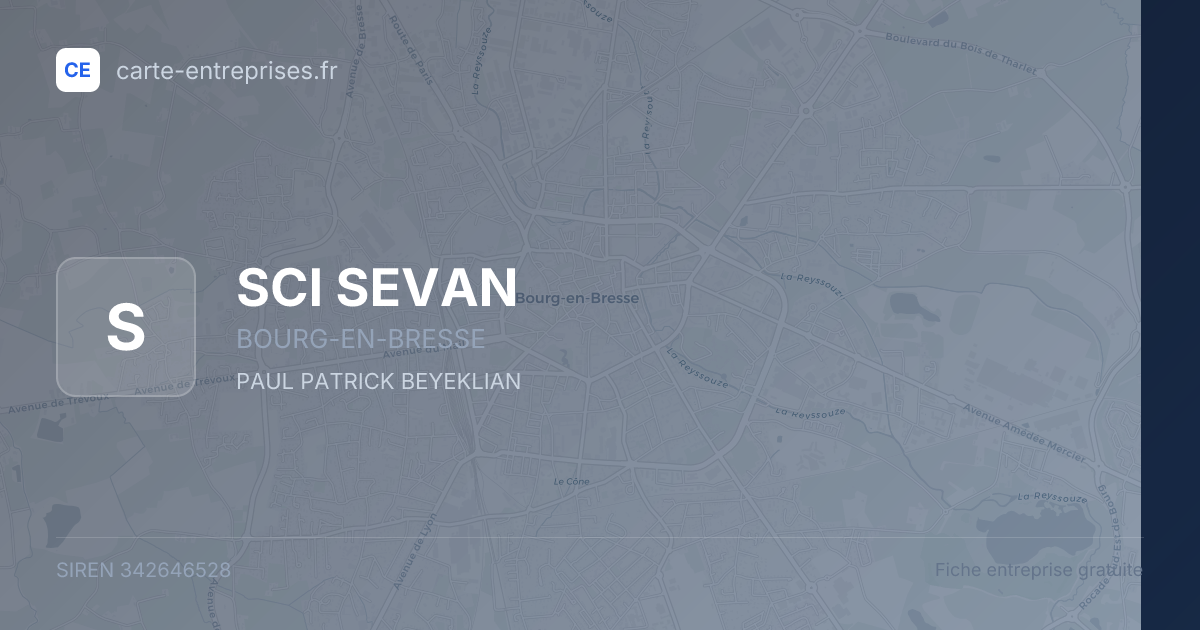 SCI SEVAN — 342646528 — fiche entreprise