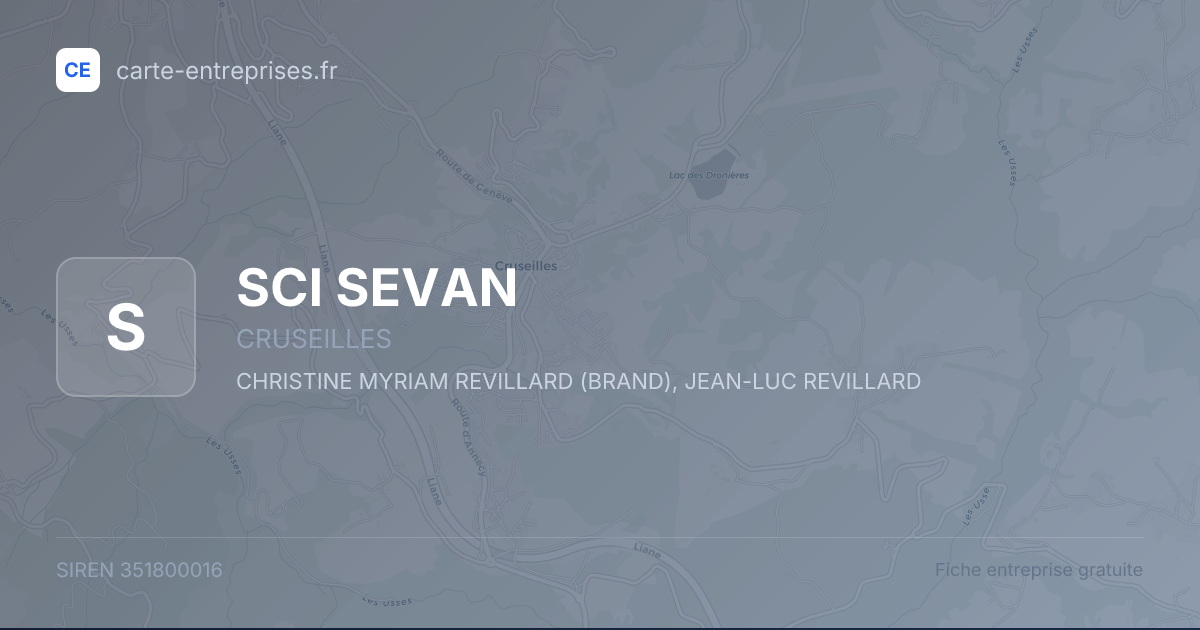 SCI SEVAN — 351800016 — fiche entreprise