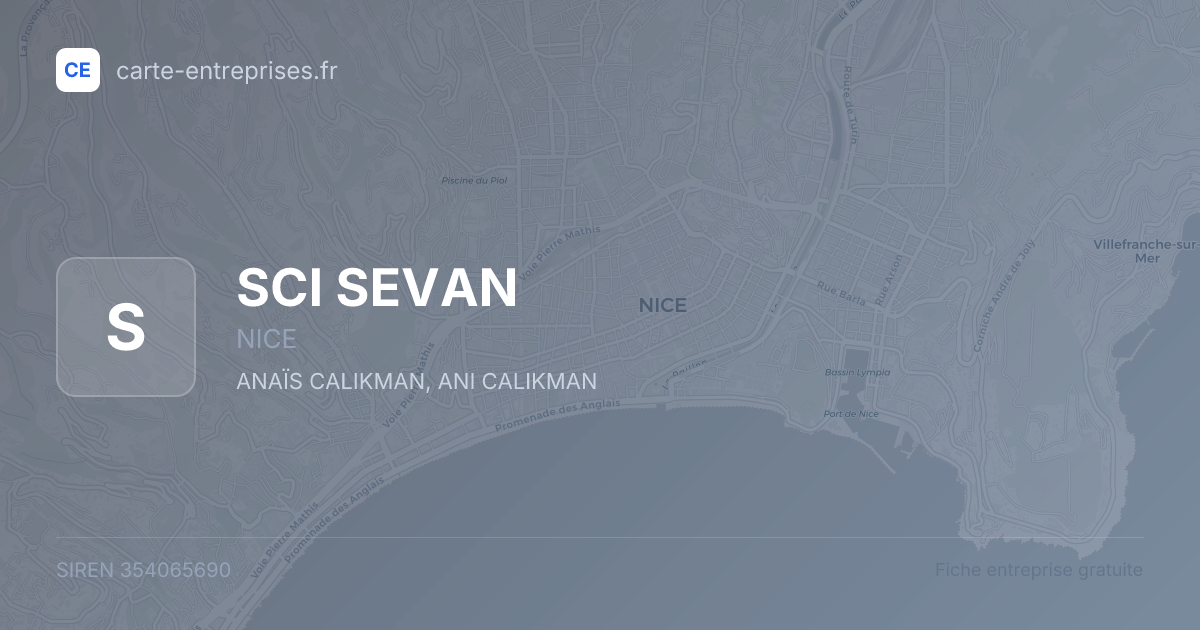 SCI SEVAN — 354065690 — fiche entreprise