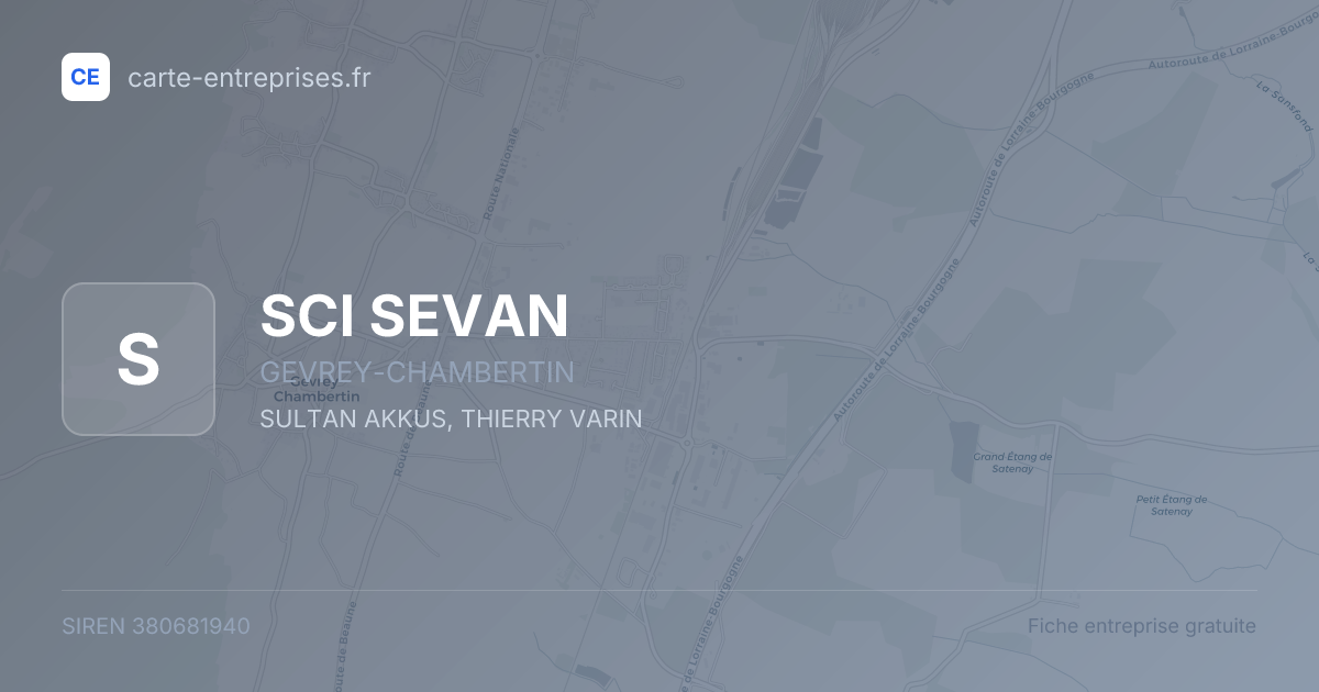 SCI SEVAN — 380681940 — fiche entreprise