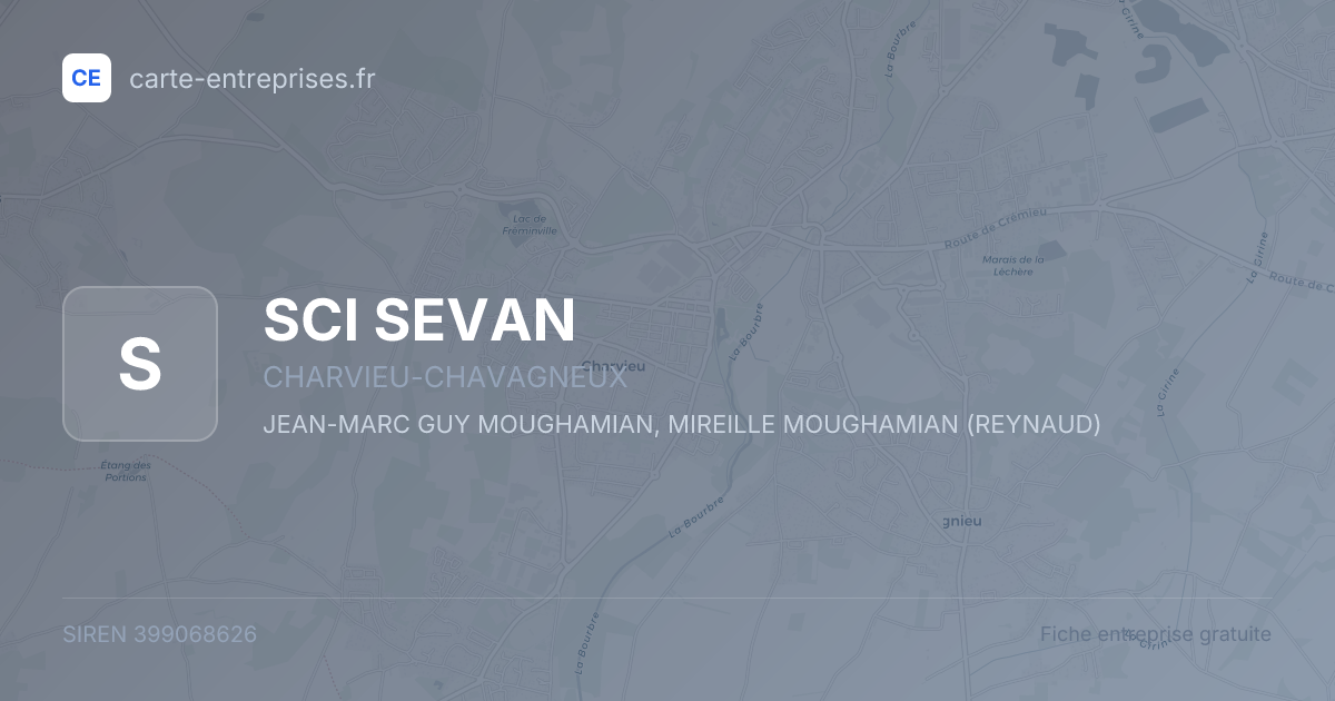 SCI SEVAN — 399068626 — fiche entreprise