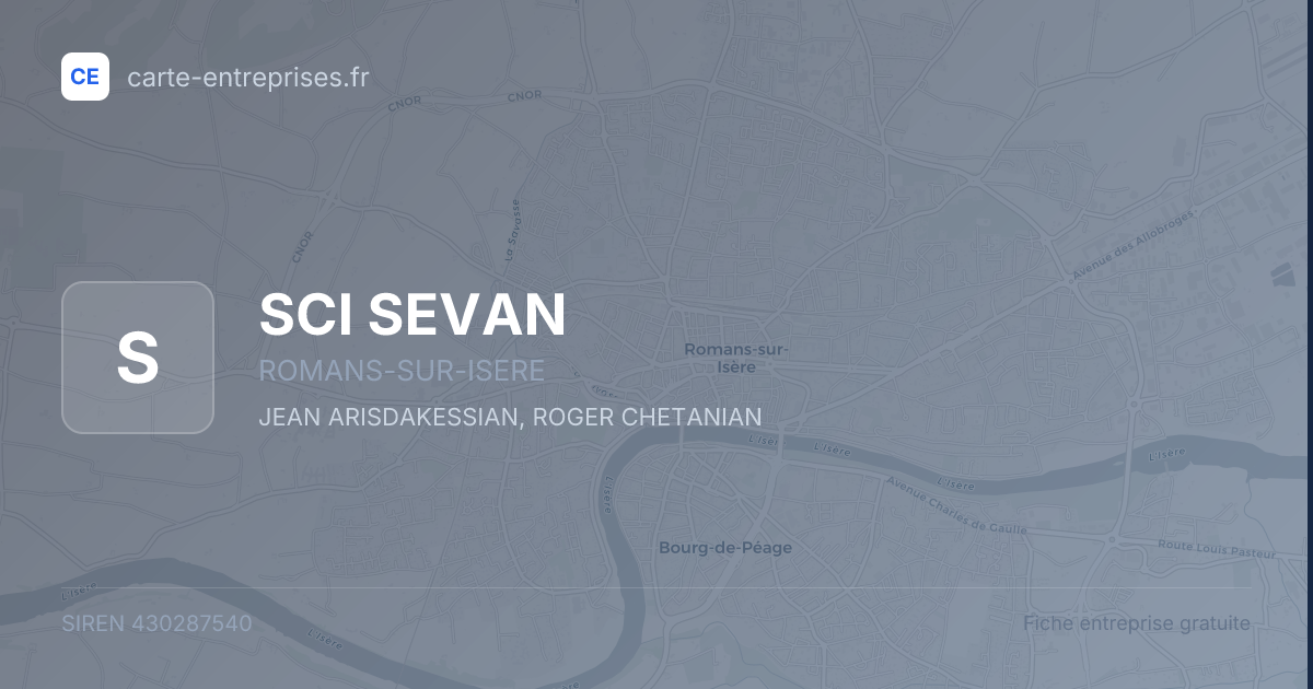 SCI SEVAN — 430287540 — fiche entreprise