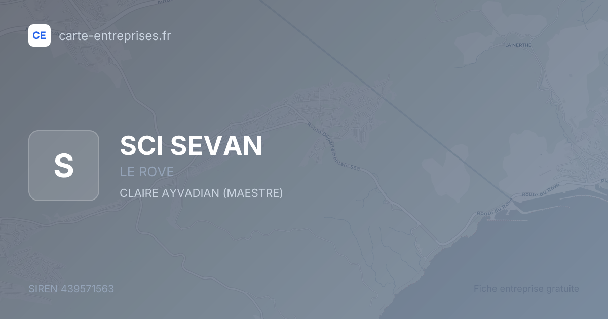 SCI SEVAN — 439571563 — fiche entreprise