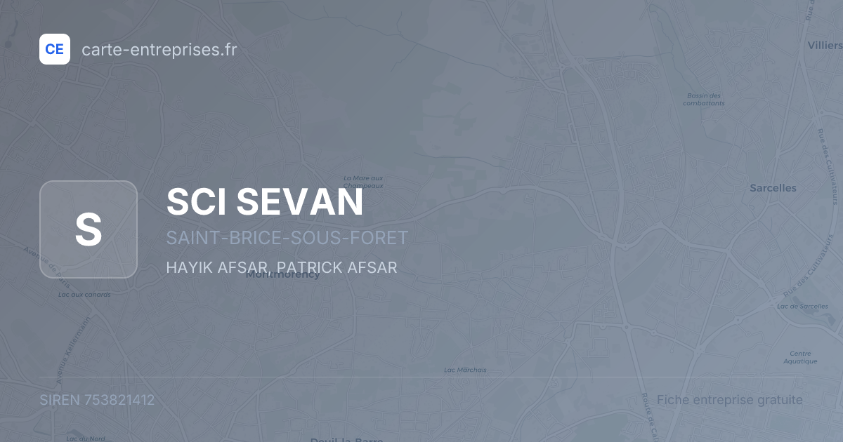 SCI SEVAN — 753821412 — fiche entreprise
