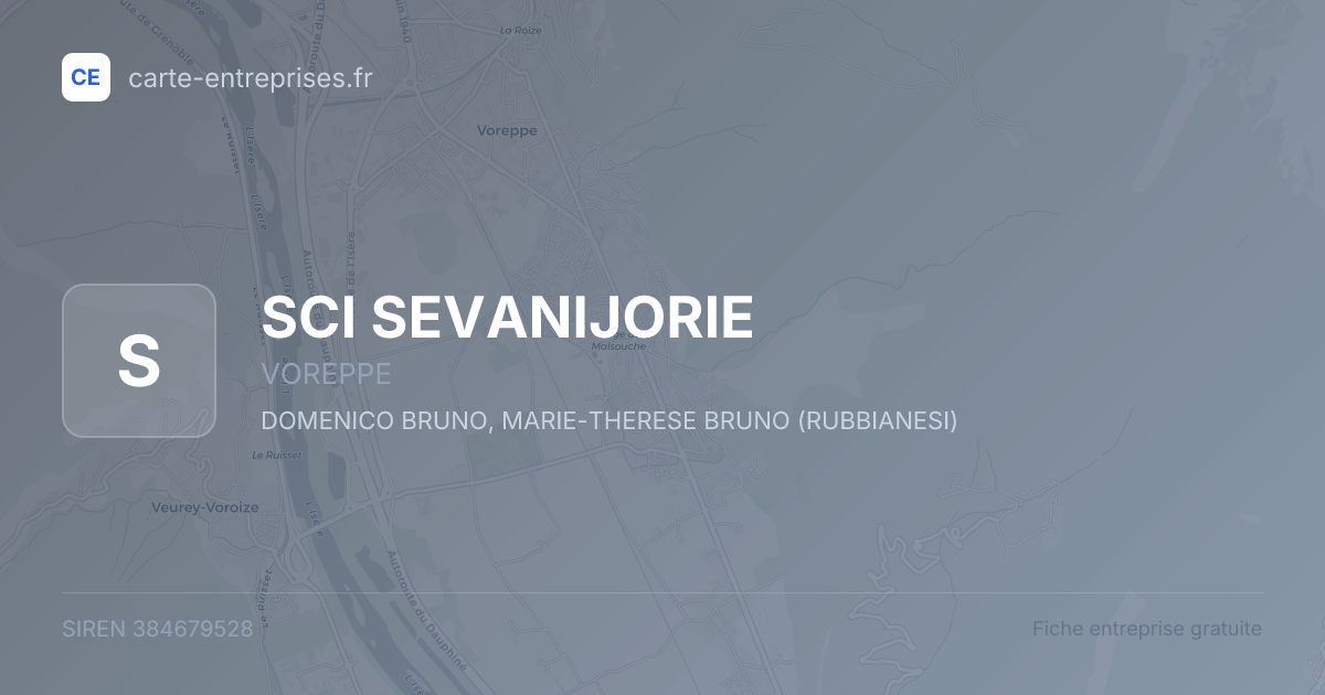 SCI SEVANIJORIE — 384679528 — fiche entreprise