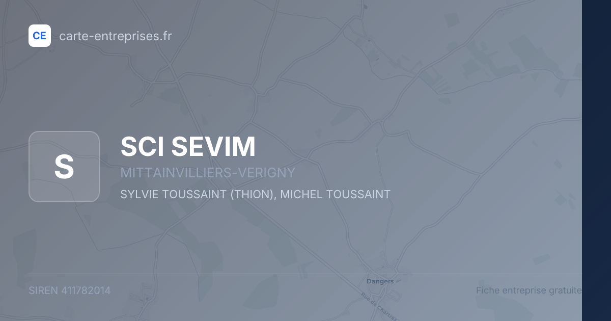SCI SEVIM — 411782014 — fiche entreprise