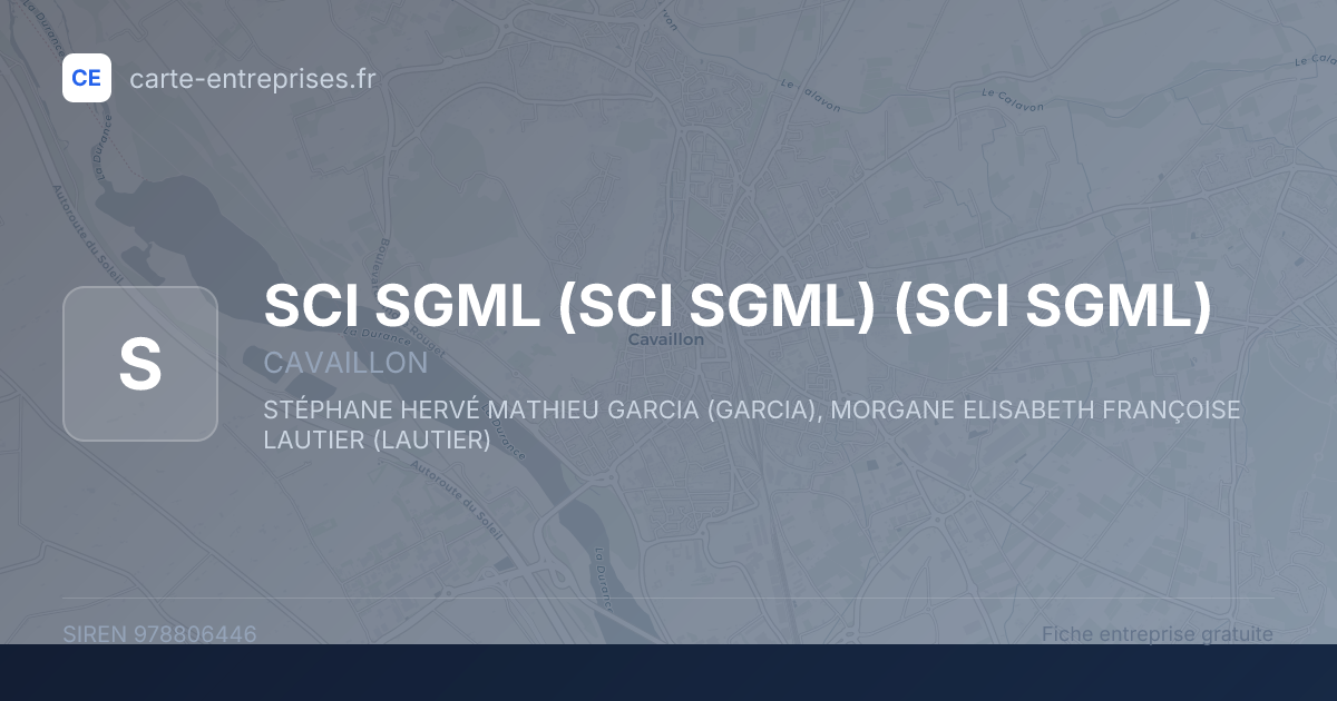 SCI SGML (SCI SGML) (SCI SGML) — 978806446 — fiche entreprise