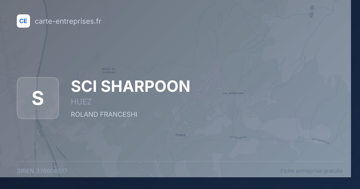 SCI SHARPOON — 378806517 — fiche entreprise
