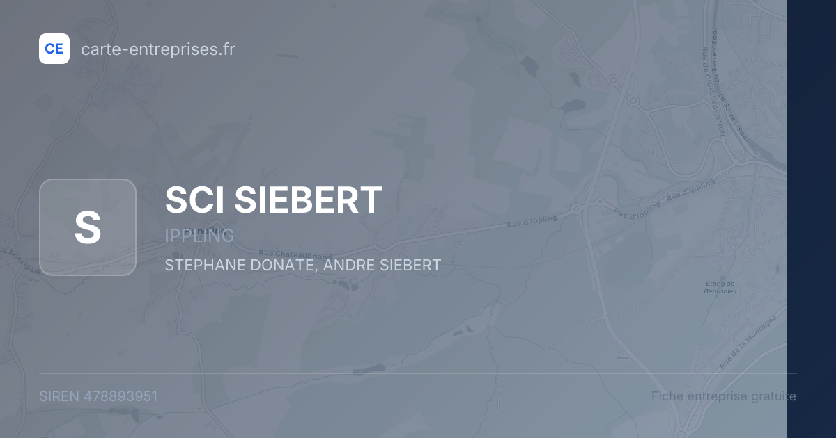 SCI SIEBERT — 478893951 — fiche entreprise