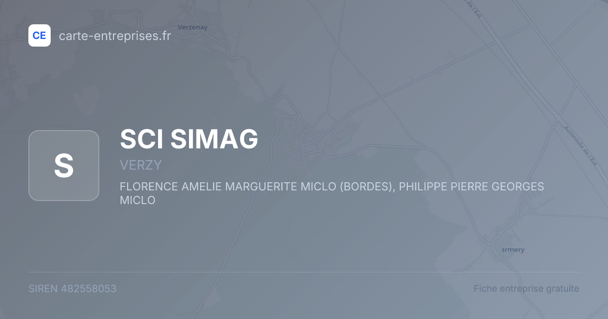 SCI SIMAG — 482558053 — fiche entreprise
