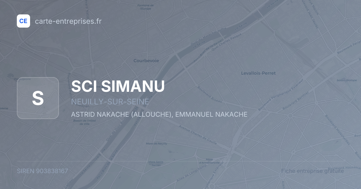SCI SIMANU — 903838167 — fiche entreprise