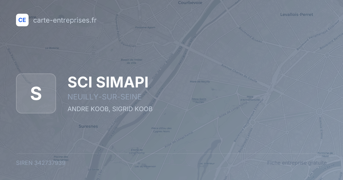 SCI SIMAPI — 342737939 — fiche entreprise