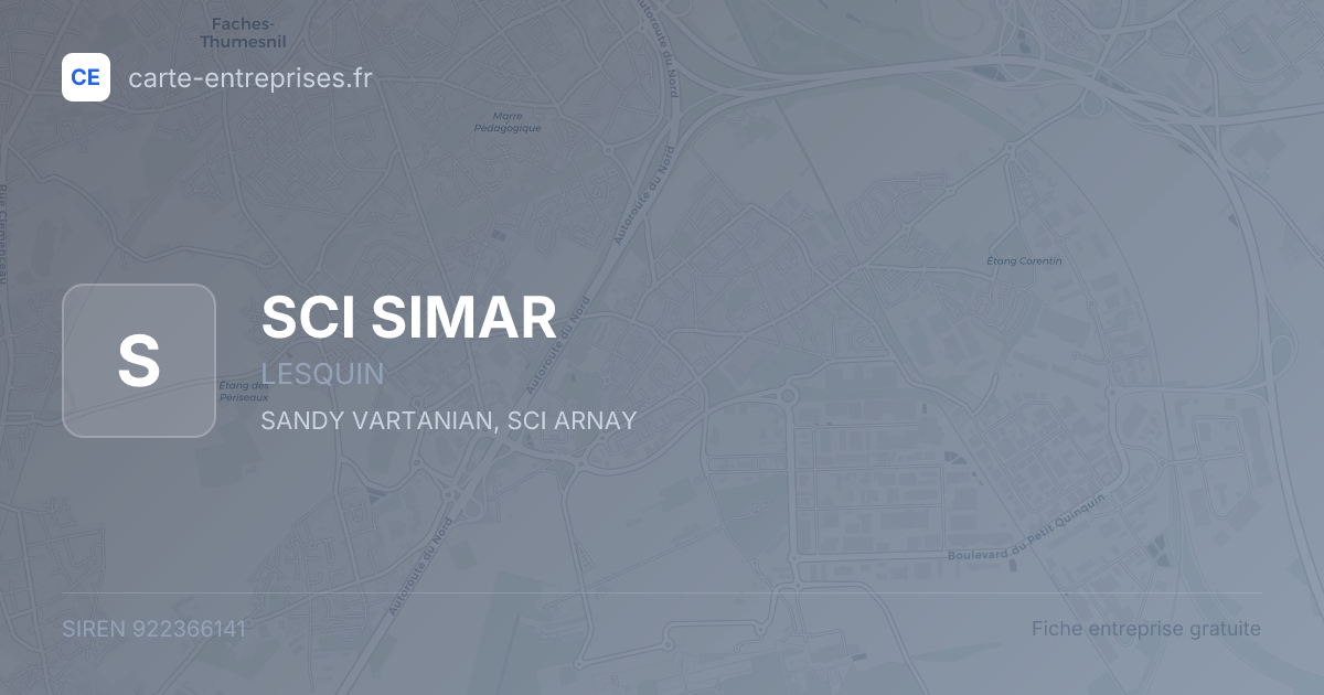 SCI SIMAR — 922366141 — fiche entreprise