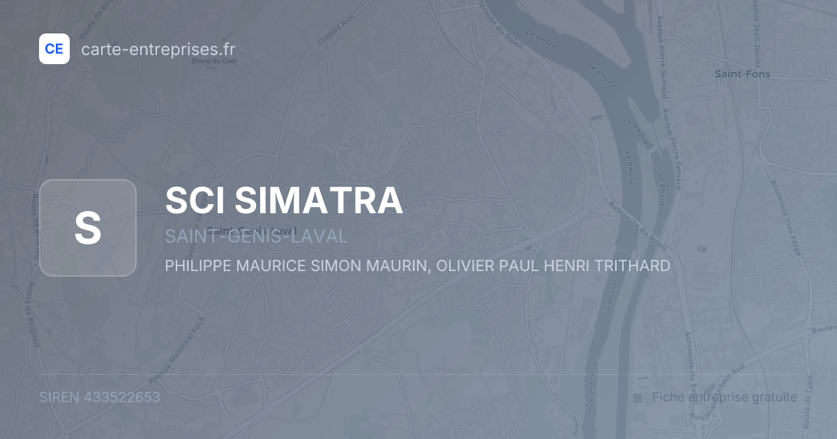 SCI SIMATRA — 433522653 — fiche entreprise