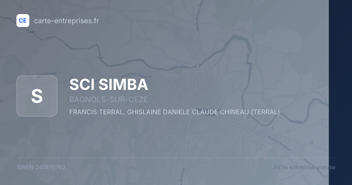 SCI SIMBA — 341970762 — fiche entreprise
