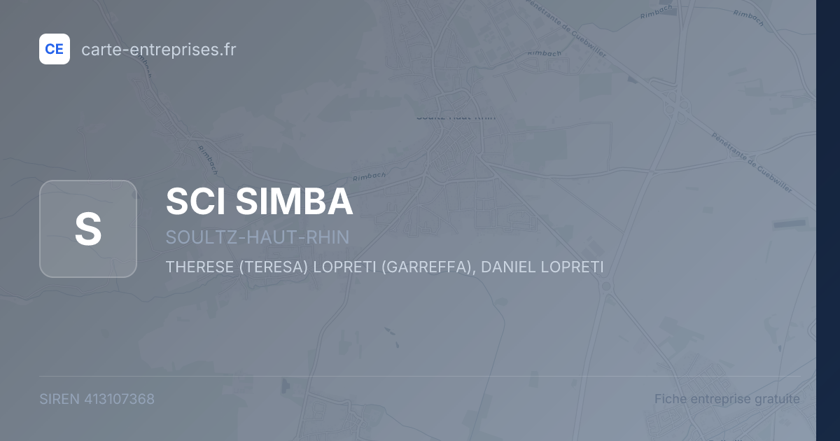 SCI SIMBA — 413107368 — fiche entreprise
