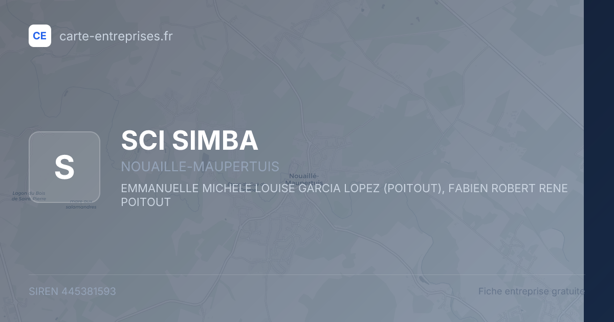 SCI SIMBA — 445381593 — fiche entreprise