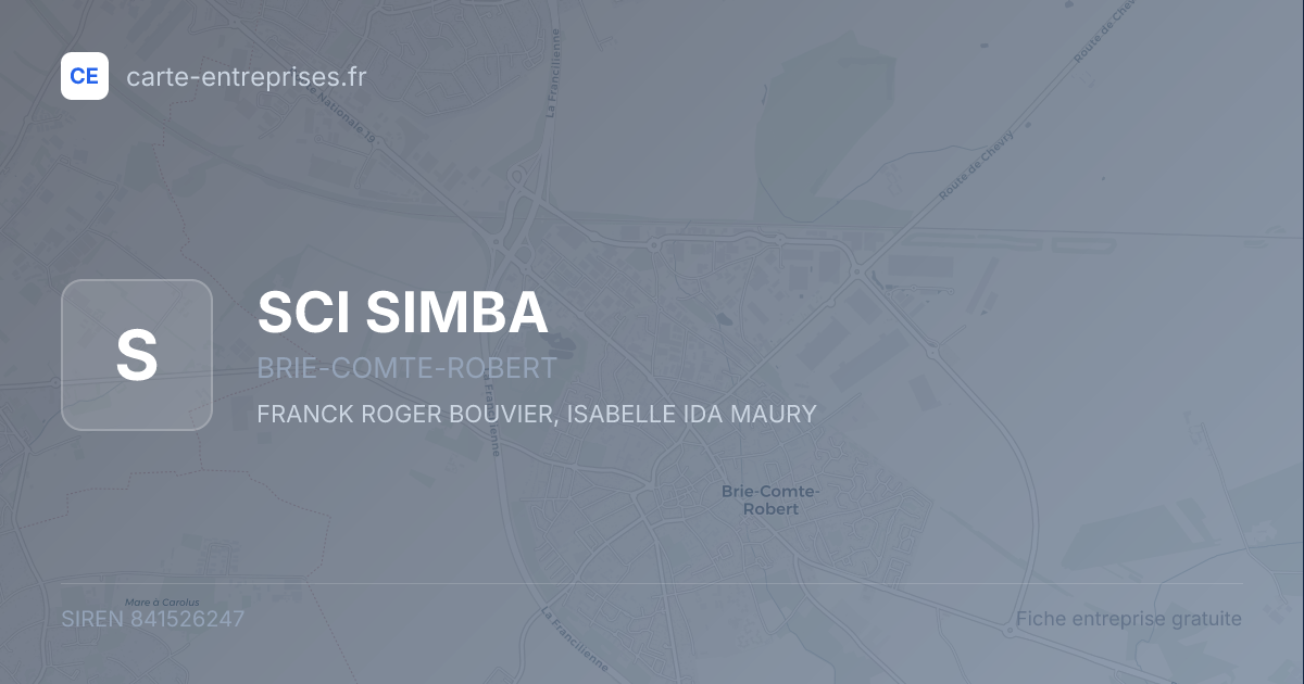 SCI SIMBA — 841526247 — fiche entreprise