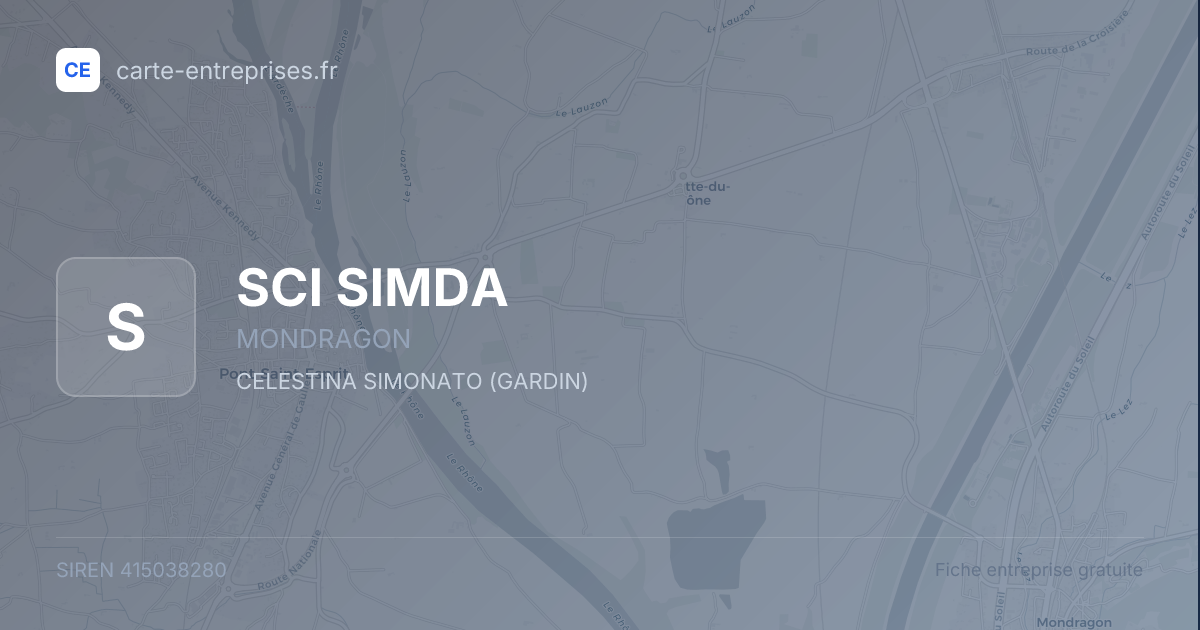 SCI SIMDA — 415038280 — fiche entreprise
