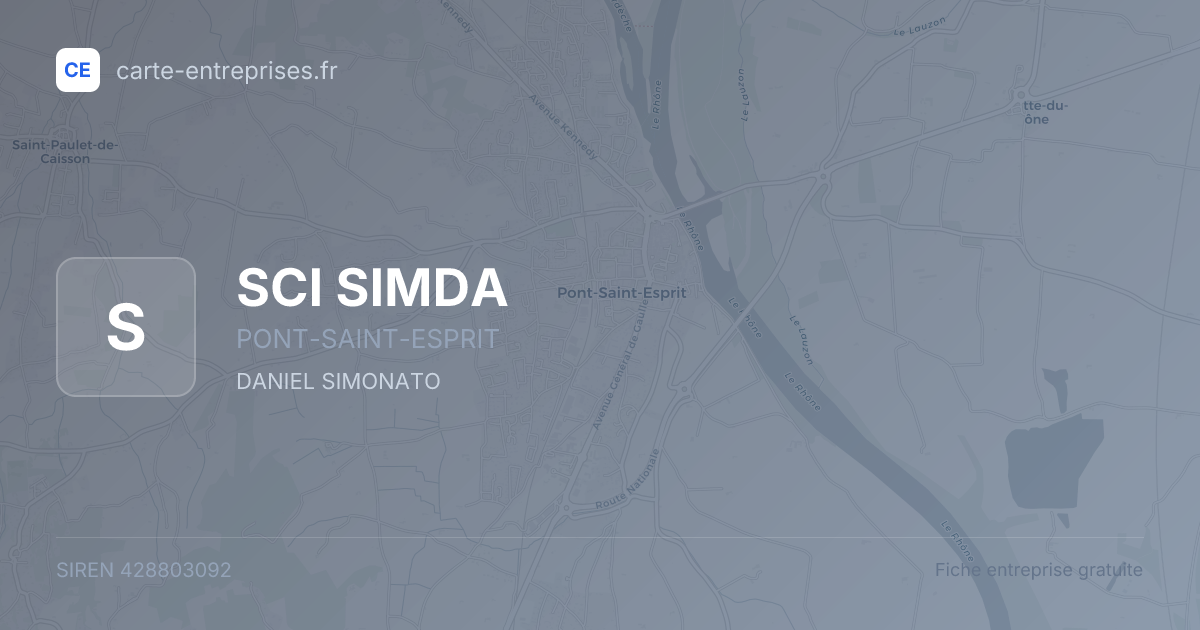 SCI SIMDA — 428803092 — fiche entreprise