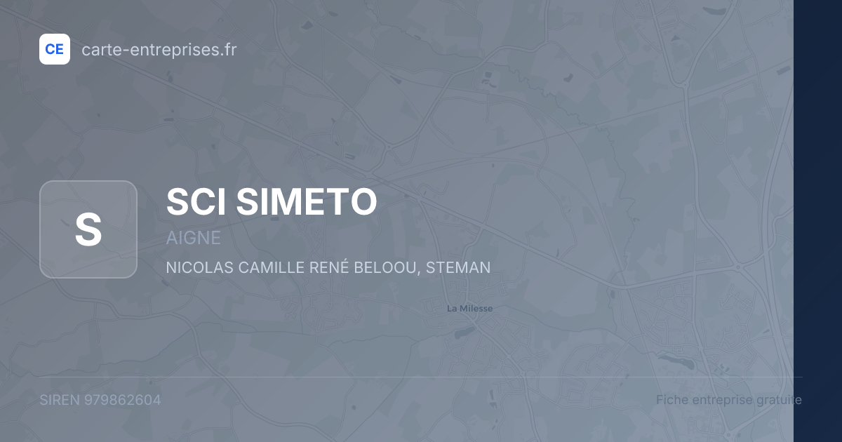 SCI SIMETO — 979862604 — fiche entreprise