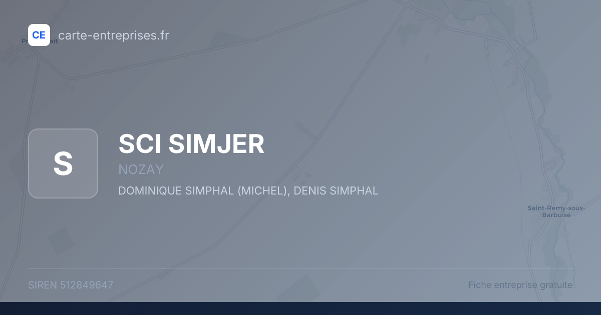 SCI SIMJER — 512849647 — fiche entreprise