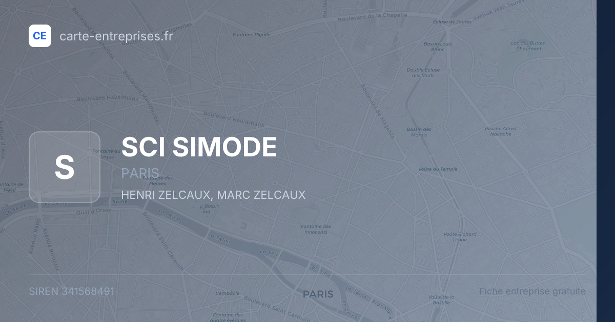 SCI SIMODE — 341568491 — fiche entreprise