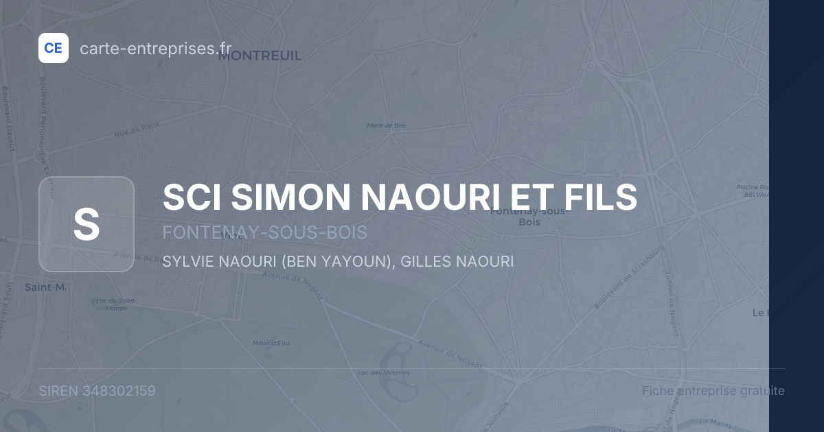 SCI SIMON NAOURI ET FILS — 348302159 — fiche entreprise