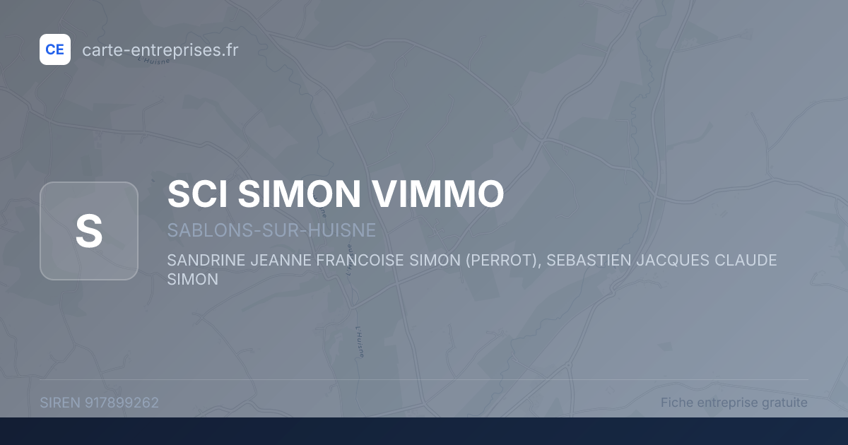 SCI SIMON VIMMO — 917899262 — fiche entreprise