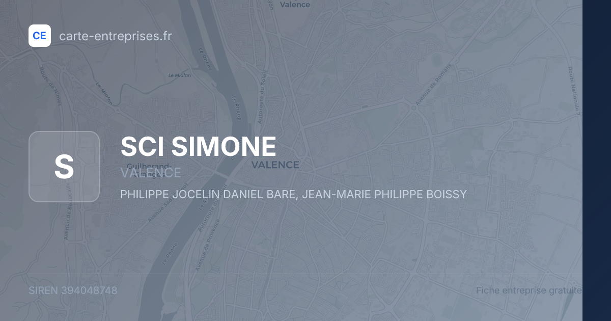 SCI SIMONE — 394048748 — fiche entreprise