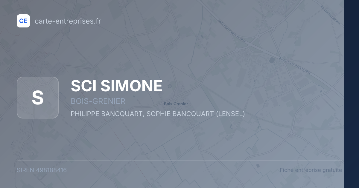 SCI SIMONE — 498188416 — fiche entreprise