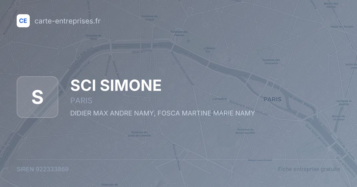 SCI SIMONE — 922333869 — fiche entreprise
