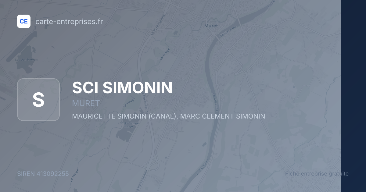 SCI SIMONIN — 413092255 — fiche entreprise