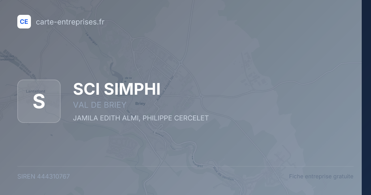 SCI SIMPHI — 444310767 — fiche entreprise