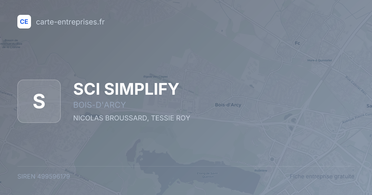 SCI SIMPLIFY — 499596179 — fiche entreprise